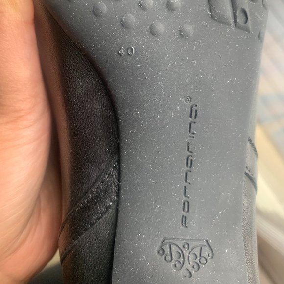 Black Italian Leather Knee High Boots - Not Worn. Size 9. - Picture 4 of 4